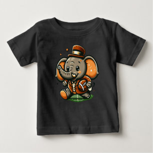 Camiseta Elefante de Touchdown: Futebol de Cartoon