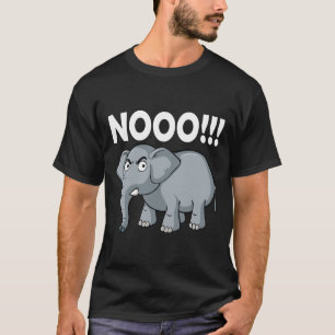 Camiseta Elefante Divertido Não! Diga Não E Salve Os Cons D