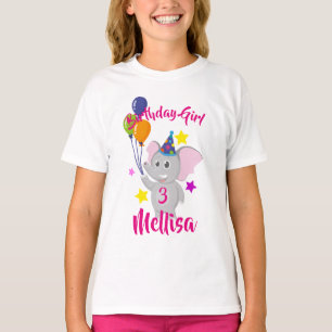 Camiseta Elefante do aniversário que guardara balões