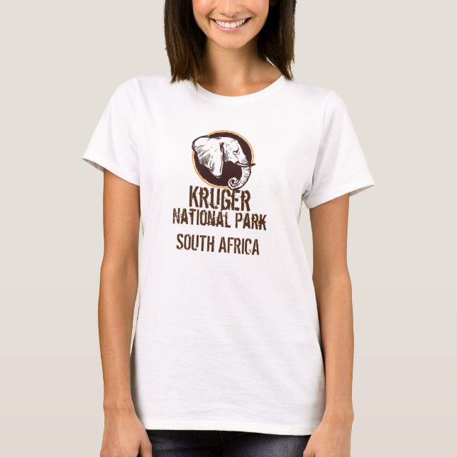 Camiseta Elefante do Parque Nacional de Kruger (Frente)