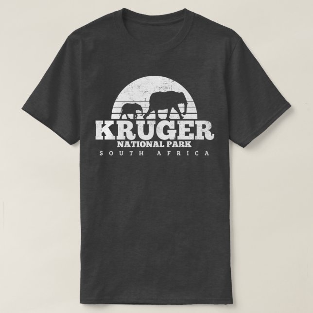 Camiseta Elefante do Parque Nacional Kruger (Frente do Design)