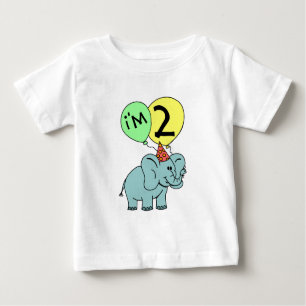 Camiseta Elefante do segundo aniversário