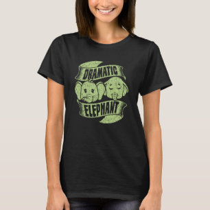 Camiseta Elefante Dramático Para Homens Animais Selvagens 2
