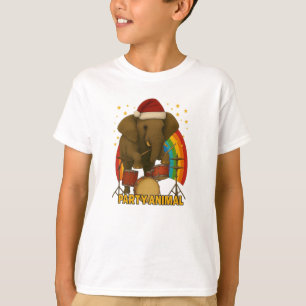 Camiseta Elefante Drummer Rainbow Edition