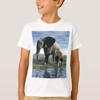 Camiseta Elefante e bebê