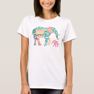 Camiseta Elefante e bebê Arte do Word Novo Pai T-Shi