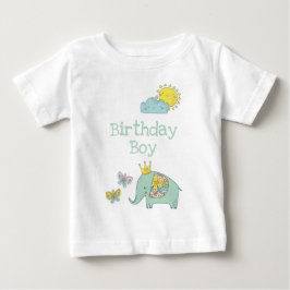 Camiseta Elefante e borboletas Cute Personalizáveis