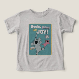 Camiseta Elefante e Livros de Porcos Trazem-me Alegria
