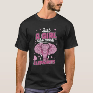 Camiseta Elefante É uma garota que ama elefantes