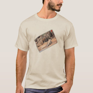Camiseta Elefante e Warthogs da Vida Selvagem Africana Verm
