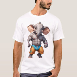 Camiseta Elefante elevador de peso elefante