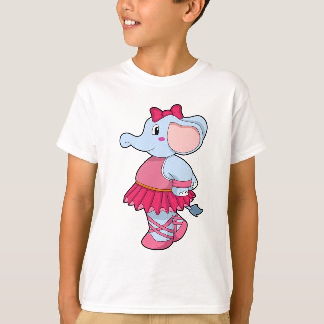 Camiseta Elefante em Balé com saia (Frente)