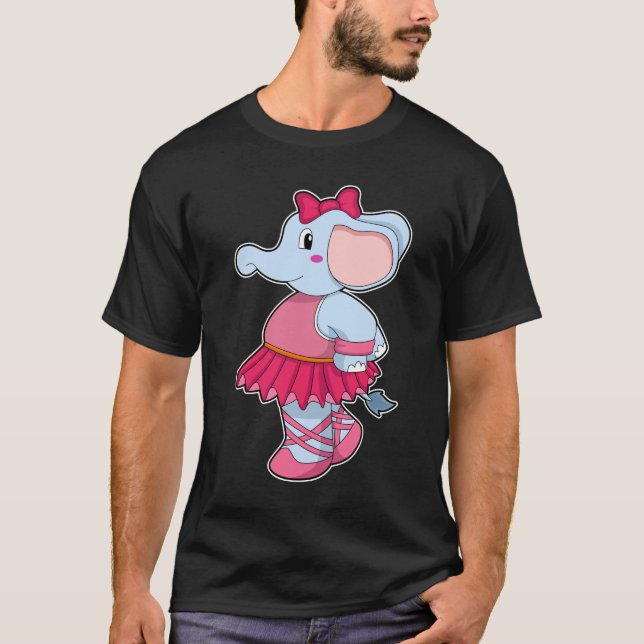Camiseta Elefante em Balé com saia (Frente)