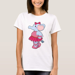 Camiseta Elefante em Balé com saia
