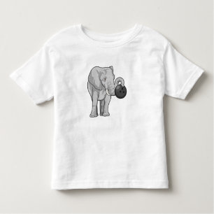 Camiseta Elefante em Boliches com Bola de boliche
