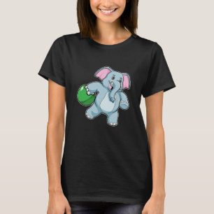 Camiseta Elefante em Boliches com Bola de boliche