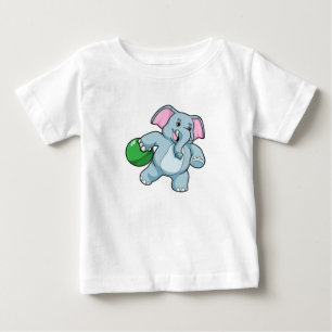 Camiseta Elefante em Boliches com Bola de boliche