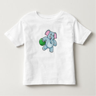 Camiseta Elefante em Boliches com Bola de boliche