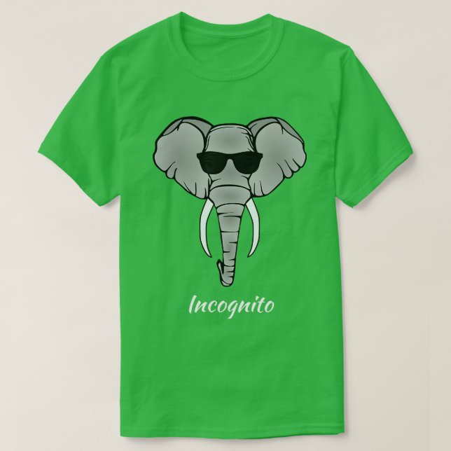 Camiseta Elefante Em Disguise Ocultando Incognito (Frente do Design)