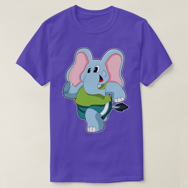 Camiseta Elefante em Execução (Frente do Design)