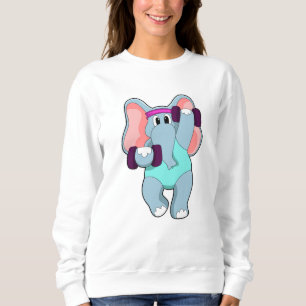 Camiseta Elefante em Fortalecimento com Dumbbells