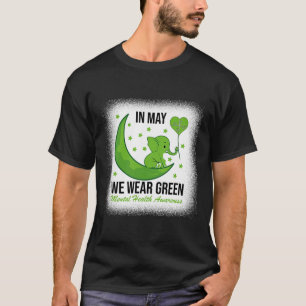 Camiseta Elefante Em Maio Vestimos Verde Para Saúde Mental