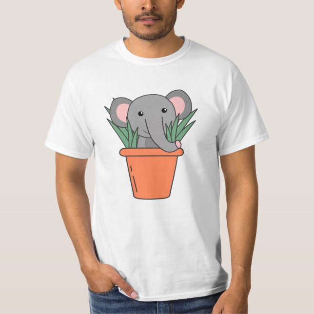 Camiseta Elefante Em Plantas Blumentop Funny Elephant (Frente)