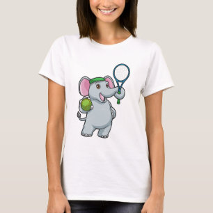 Camiseta Elefante em Tênis com raquete Tênis