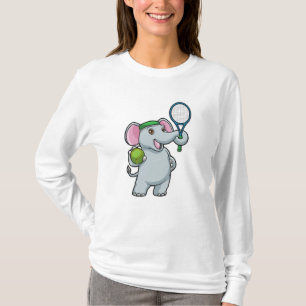 Camiseta Elefante em Tênis com raquete Tênis