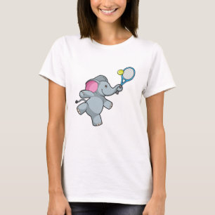 Camiseta Elefante em Tênis com raquete Tênis