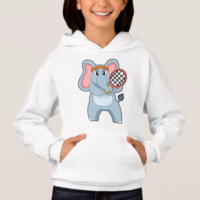 Camiseta Elefante em Tênis com raquete Tênis (Frente)