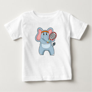Camiseta Elefante em Tênis com raquete Tênis