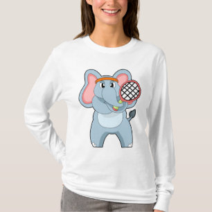 Camiseta Elefante em Tênis com raquete Tênis
