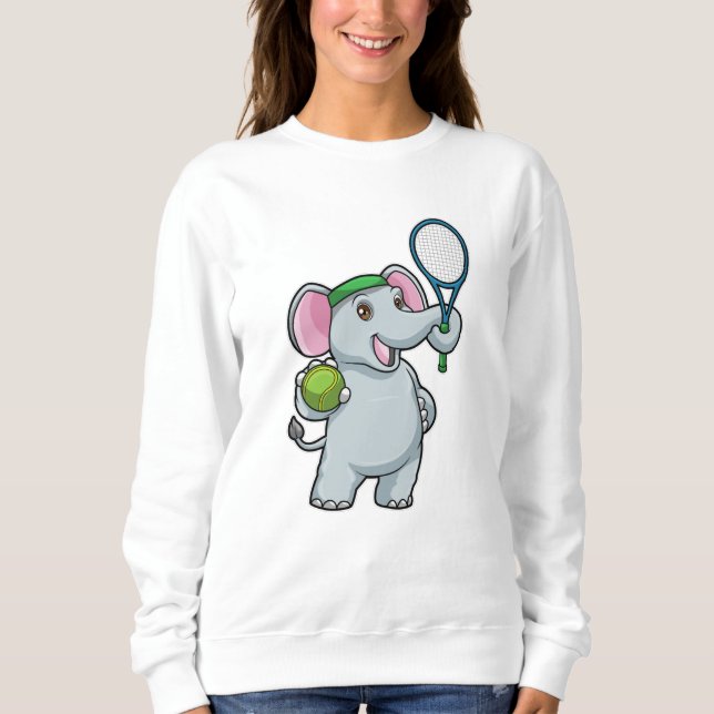 Camiseta Elefante em Tênis com raquete Tênis (Frente)
