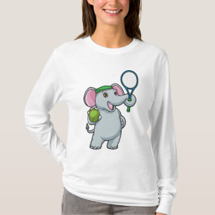 Camiseta Elefante em Tênis com raquete Tênis