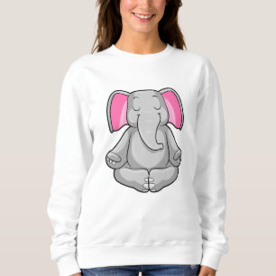 Camiseta Elefante em Yoga em pernas cruzadas
