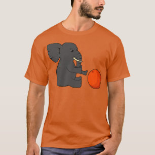 Camiseta Elefante engraçado com uma bola