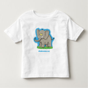 Camiseta Elefante engraçado e bonito com desenho animado de