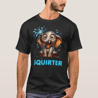 Camiseta Elefante Engraçado Esguichador Festa de Galinha De