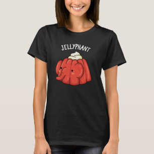 Camiseta Elefante Engraçado Jelly Pun Dark BG