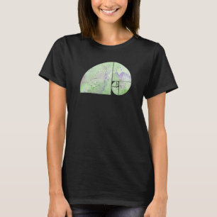 Camiseta Elefante Espiral de Fibonacci Razão Áurea grun