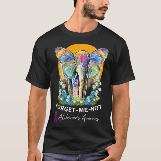 Camiseta Elefante Esqueça-me e não a consciência de Heimer (Frente)