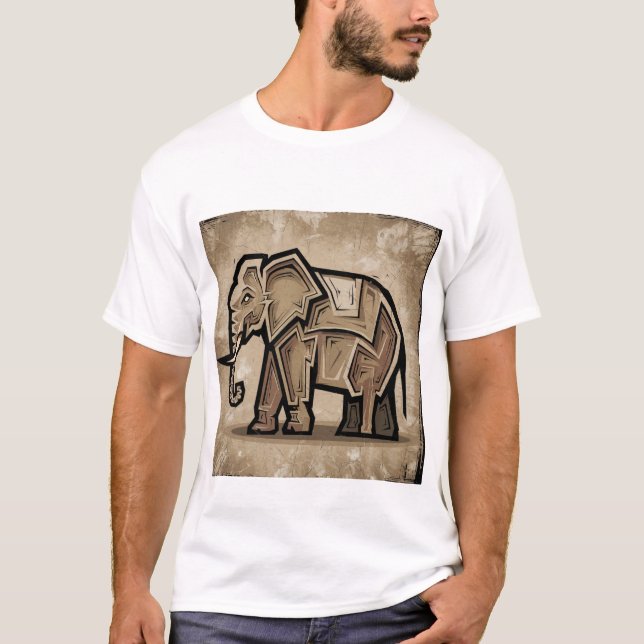 Camiseta Elefante Estilizado (Frente)
