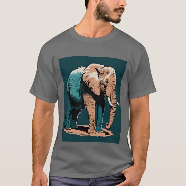 Camiseta Elefante Estilizado (Frente)