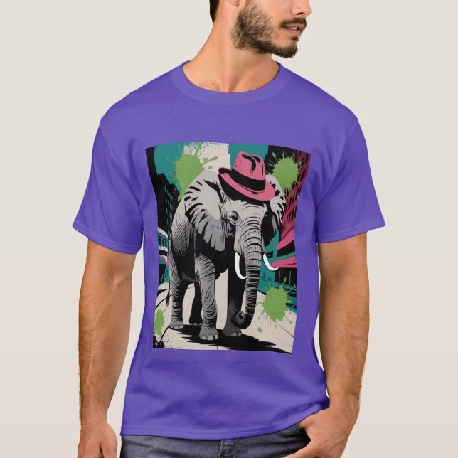 Camiseta Elefante Estilizado (Frente)