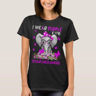 Camiseta Elefante Eu Visto Roxo Para Cancer Testicular