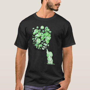 Camiseta Elefante Explode Balões Verdes Cerebrais Palsy Aw