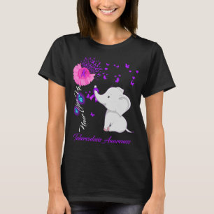 Camiseta Elefante Fé Esperança Adora Consciência da Tubercu