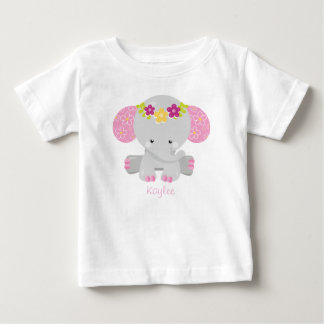 Camiseta Elefante Floral Sweet Safari c/Personalização