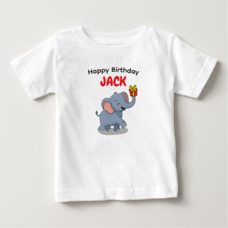 Camiseta Elefante Fofo Carregando Presente